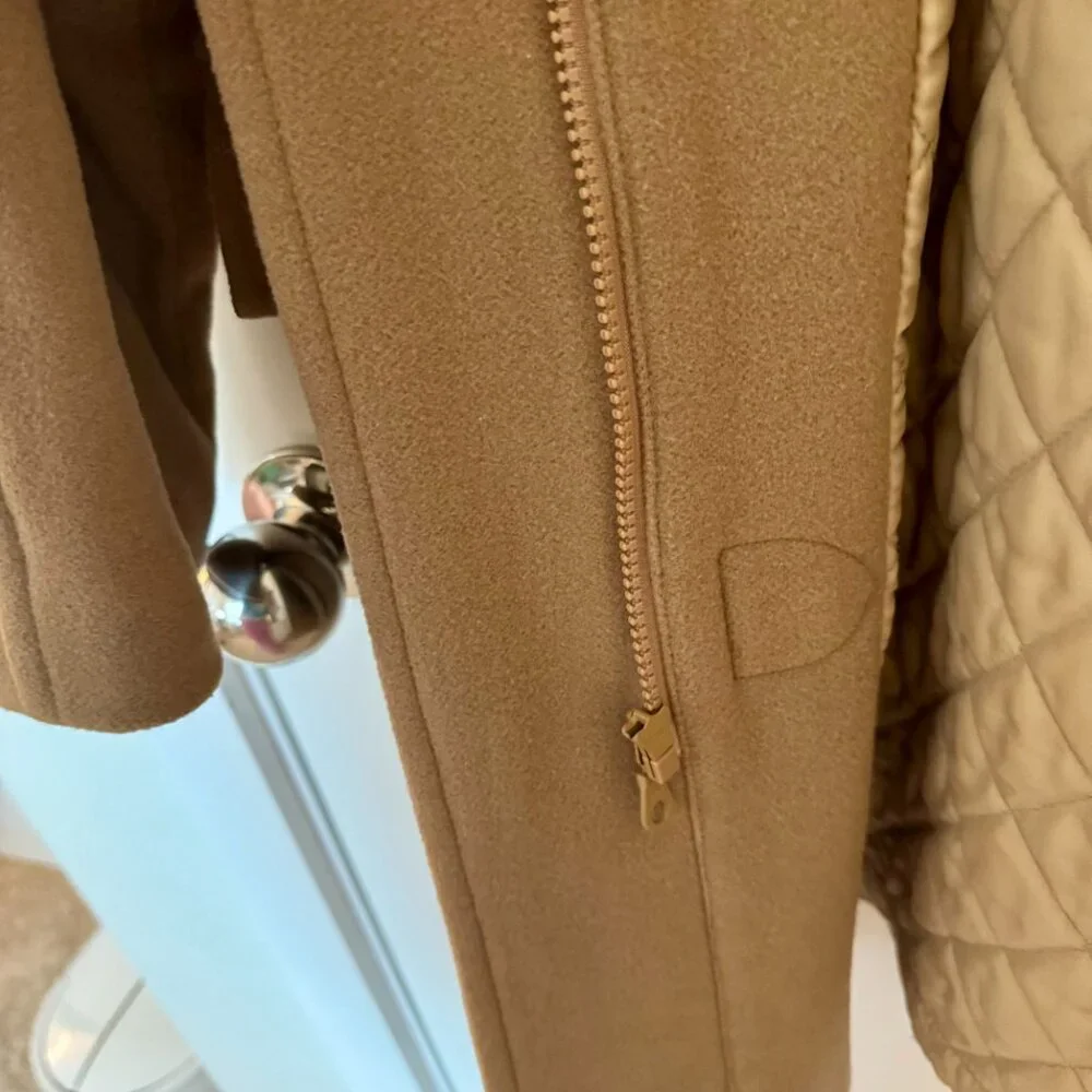 Vintage L.L. Bean Duffel Coat with Removable Hood - Lined - Camel - Size M - Picture 6 of 16
